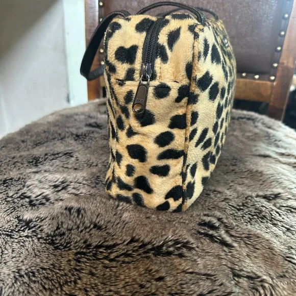 Vintage Kate Spade Faux Fur Leopard Print Mini Handbag - Picture 12 of 16